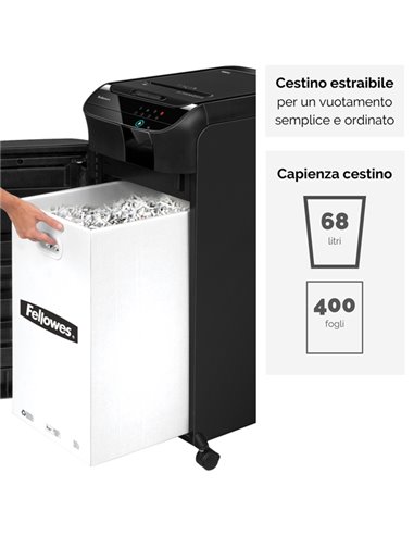 Distruggidocumenti a frammenti AutoMax 350C Fellowes 4964101 FELLOWES A FRAMMENTI E MICROFRAMMENTI