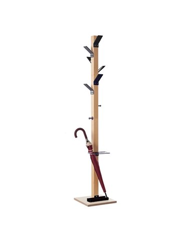 Appendiabiti a 6 posti legno/nero EasyCloth K700001