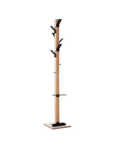 Appendiabiti a 6 posti legno/nero EasyCloth K700001