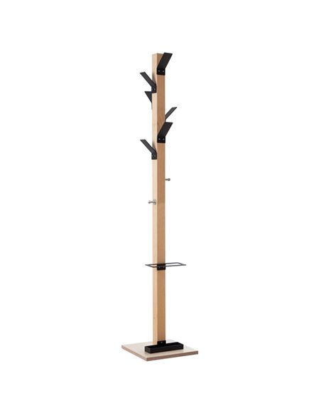 Appendiabiti a 6 posti legno/nero EasyCloth K700001