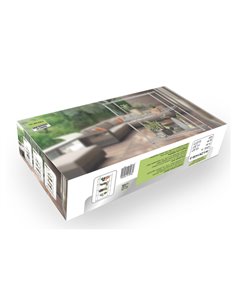 Scaffale 5 ripiani acciaio cromato 36x90cm - H177cm kit Archimede Outdoor ZN1436-5 SERENA GROUP SCAFFALI 2