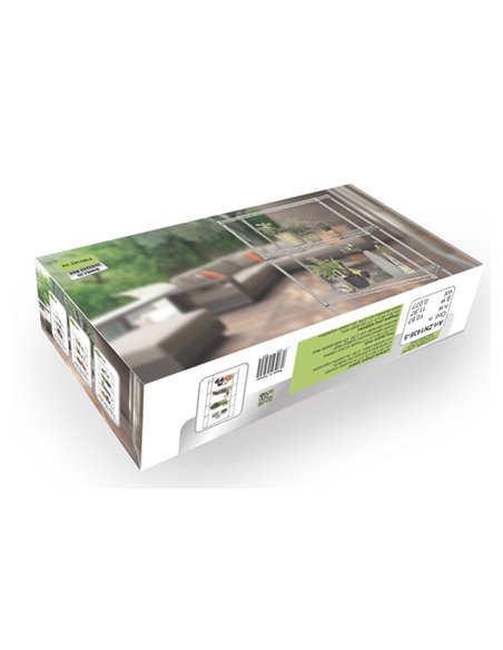 Scaffale 5 ripiani acciaio cromato 36x90cm - H177cm kit Archimede Outdoor ZN1436-5 SERENA GROUP SCAFFALI