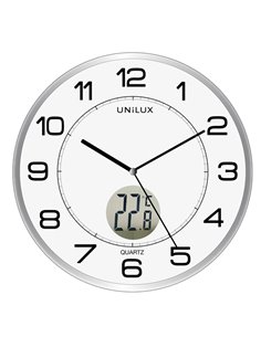 Orologio da parete Ø30cm con termometro Tempus Unilux 400094592 UNILUX OROLOGI-BAROMETRI DA SCRIVANIA E DA PARETE