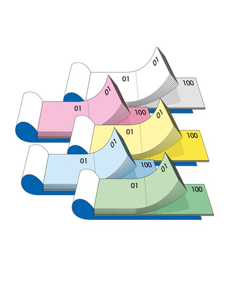 BLOCCO NUMERATO 1-100 colori assortiti 13x6cm art. 12/10B BM 0102189 BM 12/10B BM BLOCCHI A CUBO-BLOCCHI NUMERATI