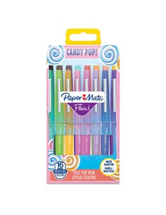 Astuccio 16 colori Candy Pop Pennarello Flair Nylon Papermate 2061395 PAPERMATE PUNTA FELTRO