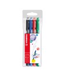 Astuccio 4 pennarelli Point Max punta 0,8mm blu/nero/rosso/verde Stabilo 488/4
