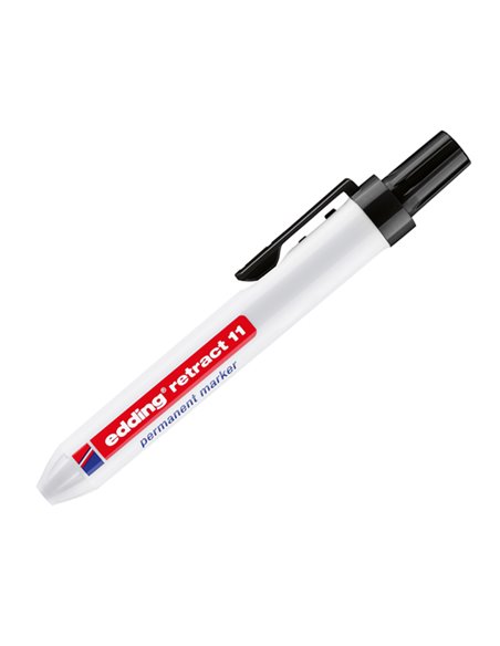 Marcatore permanente 11 Retract punta conica nero Edding 4-11001