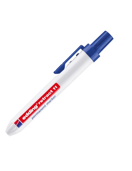 Marcatore permanente 11 Retract punta conica blu Edding 4-11003