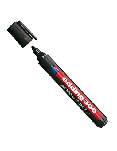 Marcatore permanente 300 punta conica nero Edding 4300001 EDDING PERMANENTI