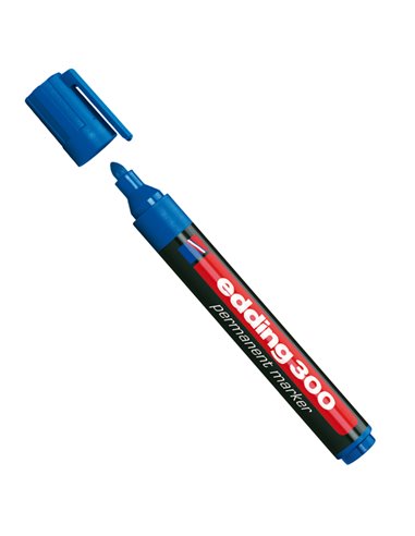 Marcatore permanente 300 punta conica blu Edding 4300003 EDDING PERMANENTI