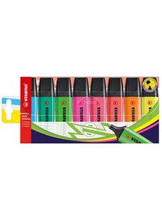 Busta 8 evidenziatori Boss 70 Stabilo 70/8 STABILO COLORE LIQUIDO