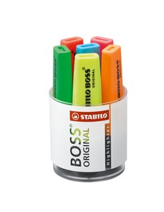 Cilindro 6 evidenziatori Boss 70 Stabilo 7006 STABILO COLORE LIQUIDO