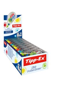 Box 10 correttori a nastro mini pocket mouse 5mmx6mt colori Fun ass. Tipp-Ex 926397