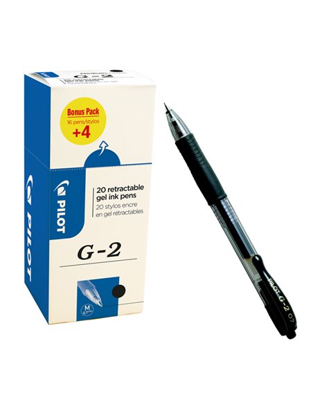 Value pack 16+4 Roller gel scatto G-2 0,7mm nero PILOT 000017 PILOT A SCATTO