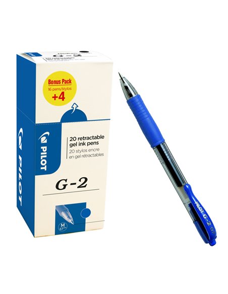 Value pack 16+4 Roller gel scatto G-2 0,7mm blu PILOT 000018 PILOT A SCATTO