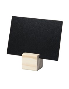 Set 6 supporti Wood + 6 Tag Securit TAG-HLD-TE SECURIT LAVAGNE NERE