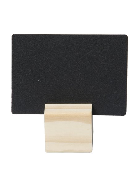 Set 6 supporti Wood + 6 Tag Securit TAG-HLD-TE SECURIT LAVAGNE NERE
