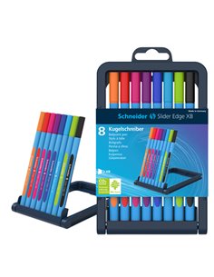 Astuccio 8 penne a sfera SLIDER EDGE XB 8 colori ass. Schneider P152279 SCHNEIDER CON CAPPUCCIO
