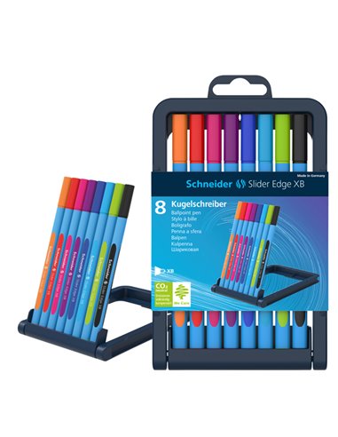 Astuccio 8 penne a sfera SLIDER EDGE XB 8 colori ass. Schneider P152279 SCHNEIDER CON CAPPUCCIO
