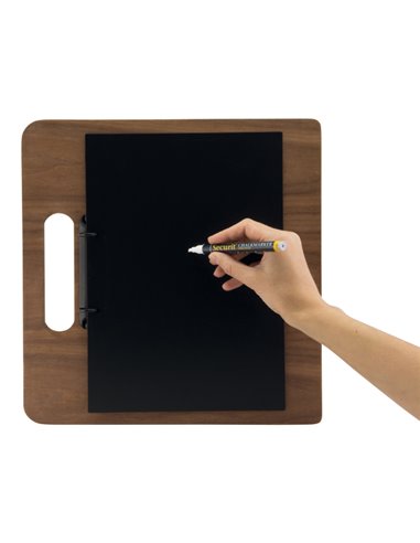 Porta menU' Chopping Board in legno con anelli 32,7x30cm Securit MC-WALA4-CH