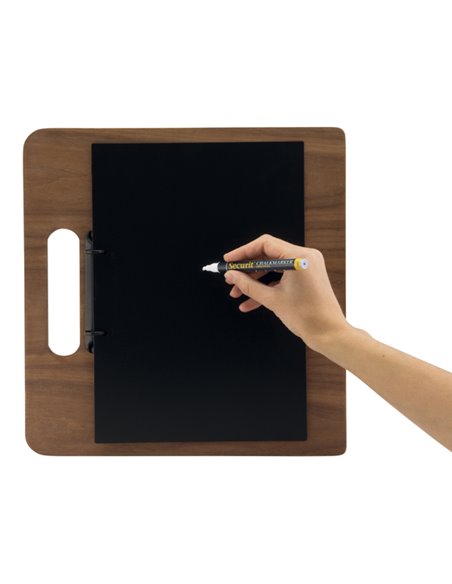 Porta menU' Chopping Board in legno con anelli 32,7x30cm Securit MC-WALA4-CH