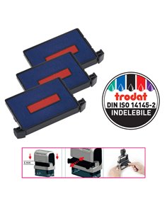 Blister da 3 tamponi 6/4750-2 rosso-blu Trodat 1422 TRODAT INCHIOSTRO PER TIMBRI-TAMPONI