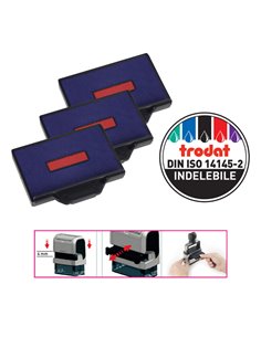 Blister da 3 tamponi 6/56-2 rosso-blu Trodat 1532