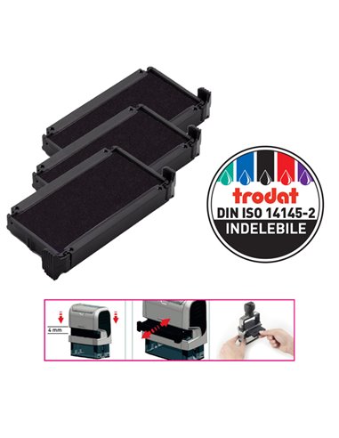 Blister da 3 tamponi 6/4910 nero Trodat 1426