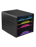 Cassettiera 5 cassetti misti nero/multicolore 7-213 Smoove Cep 1072130411