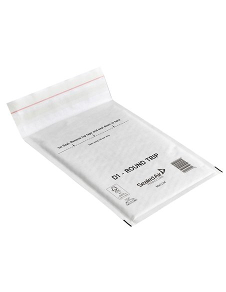 Conf.100 Buste imbottite Bianche D 18x26cm Andata-Ritorno Mail Lite® Round Trip 100935833
