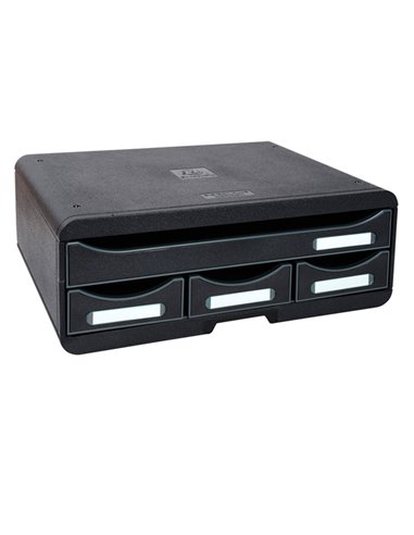 Cassettiera Toolbox 4 cassetti nero Exacompta 319714D EXACOMPTA CASSETTIERE DA SCRIVANIA