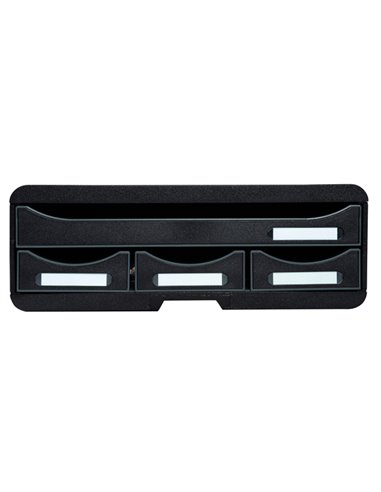 Cassettiera Toolbox 4 cassetti nero Exacompta 319714D EXACOMPTA CASSETTIERE DA SCRIVANIA