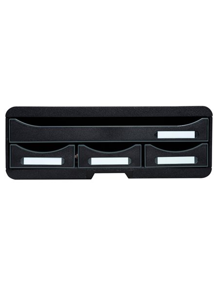 Cassettiera Toolbox 4 cassetti nero Exacompta 319714D EXACOMPTA CASSETTIERE DA SCRIVANIA