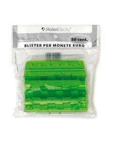 Blister 20 Portamonete in PVC 50cent verde 8005/20 HolenBecky PORTAVALORI-CASSEFORTI
