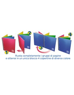 Blocco spiralato A4 4x4 1rigo/5mm 80gr One Color Blasetti 6783 BLASETTI BLOCCHI SPIRALATI 2