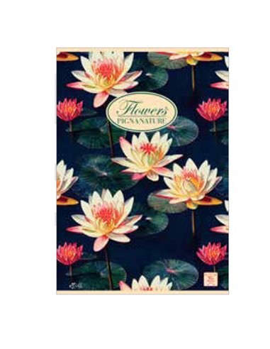 MAXIQUADERNO A4 40fg+2 80gr 1rigo NATURE FLOWERS PIGNA 02298851R PIGNA QUADERNI PUNTO METALLICO