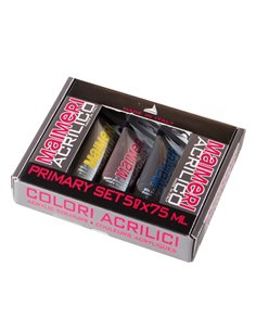 Colori acrilici Primary Set 5 tubetti da 75ml Maimeri M0998190