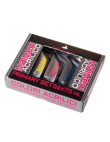 Colori acrilici Primary Set 5 tubetti da 75ml Maimeri M0998190