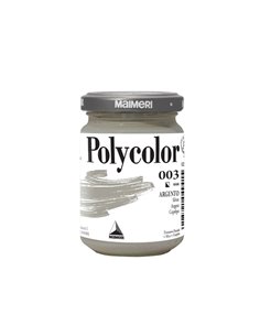 Colore vinilico Polycolor vasetto 140 ml argento Maimeri M1220003 MAIMERI TEMPERE VERNICI E ACQUERELLI