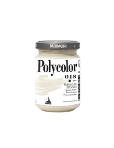 Colore vinilico Polycolor vasetto 140 ml bianco titanio Maimeri M1220018 MAIMERI TEMPERE VERNICI E ACQUERELLI