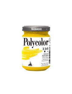 Colore vinilico Polycolor vasetto 140 ml giallo primario Maimeri M1220116 MAIMERI TEMPERE VERNICI E ACQUERELLI