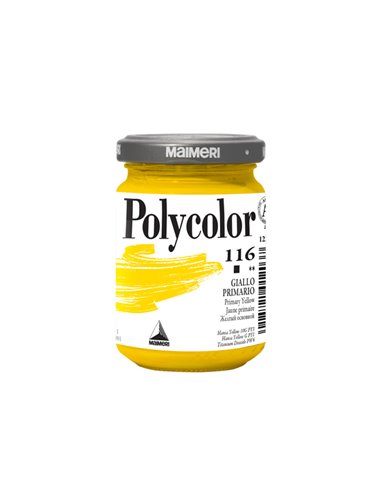 Colore vinilico Polycolor vasetto 140 ml giallo primario Maimeri M1220116 MAIMERI TEMPERE VERNICI E ACQUERELLI