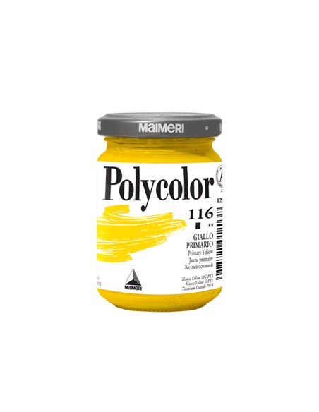 Colore vinilico Polycolor vasetto 140 ml giallo primario Maimeri M1220116 MAIMERI TEMPERE VERNICI E ACQUERELLI