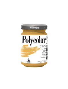 Colore vinilico Polycolor vasetto 140 ml oro ricco Maimeri M1220148