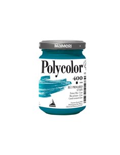 Colore vinilico Polycolor vasetto 140 ml blu primario Cyan Maimeri M1220400 MAIMERI TEMPERE VERNICI E ACQUERELLI