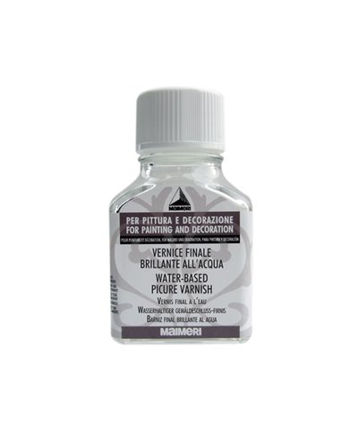 Flacone 75ml vernice finale brillante all'acqua Maimeri M5816668 MAIMERI TEMPERE VERNICI E ACQUERELLI