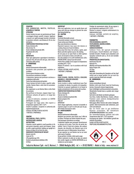 Bombola 400 ml fissativo spray Maimeri M5832609 MAIMERI TEMPERE VERNICI E ACQUERELLI