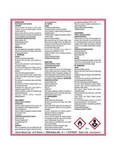 Bombola 400 ml vernice finale lucido spray Maimeri M5832669 MAIMERI TEMPERE VERNICI E ACQUERELLI