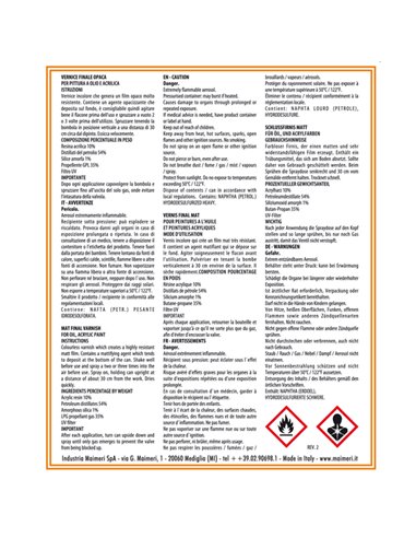 Bombola 400 ml vernice finale opaca spray Maimeri M5832673 MAIMERI TEMPERE VERNICI E ACQUERELLI