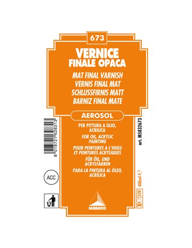 Bombola 400 ml vernice finale opaca spray Maimeri M5832673 MAIMERI TEMPERE VERNICI E ACQUERELLI